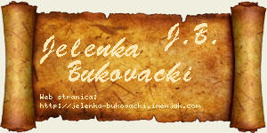 Jelenka Bukovački vizit kartica